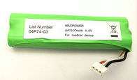 Baterai NIMH AA1600mAh 4.8V 3C discharge untuk Perangkat Medis dengan sertifikasi UL IEC / EN61951