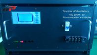 Telecom Backup pengisian baterai lifepo4 5U 48V 100Ah Kapasitas Layar LCD
