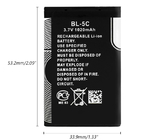 Baterai Isi Ulang Lithium Ion BL5C Untuk Ponsel Nokia