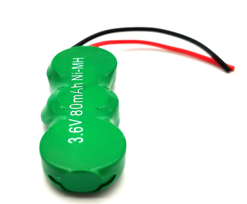Disesuaikan 80mAh NiMH Button Cell 1.2V 2.4V 3.6V NIMH Baterai isi ulang