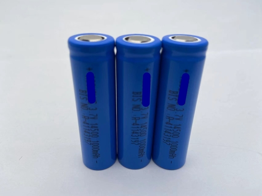 14500 3.7 V 1000mah 800mAh Lithium Ion Baterai Isi ulang Sel OEM layanan CE UL CB