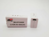 Baterai Isi Ulang USB Lithium Ion 9V 550mAh UN38.3 MSDS IEC 500 Cycles Life