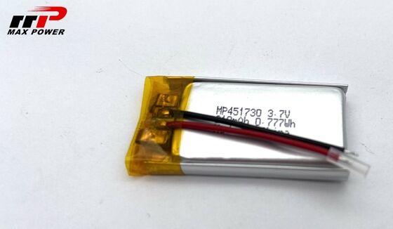 451730HP 210mAh 3.7V Baterai LiPolymer untuk perekam suara