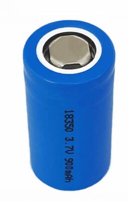 Kelas A INR18350 Lithium Ion Battery 3.7V 900mAh Baterai isi ulang kapasitas tinggi