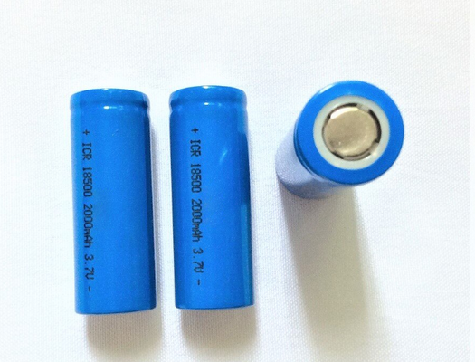 Baterai Lithium Ion INR18500 2000mAh Baterai Li-ion Isi Ulang 3.7V Kapasitas Tinggi