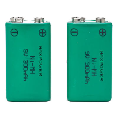 300mAh 9V Prismatic NiMh Battery Packs untuk Multimeter CE UL Rohs