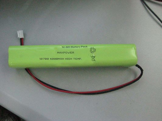 Baterai Pencahayaan Darurat Suhu Tinggi NIMH 18700 4000mAh 4.8V