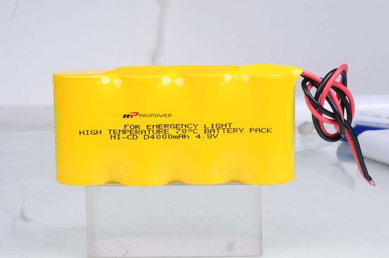 Pengisi Daya Tinggi Baterai Isi Ulang 4000mAh 4.8V NICD Untuk Pencahayaan Darurat
