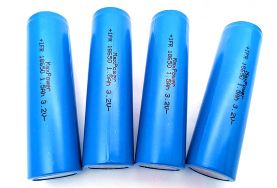 1KHz 3.2V 1500mAh baterai isi ulang LiFePO4 IFR18650 untuk pencahayaan darurat dengan KC CB UL