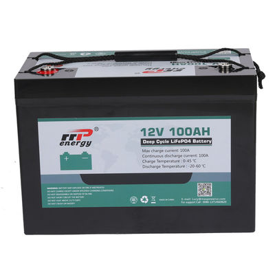 12V 100Ah Deep Cycle Lithium LiFePO4 Battery Pack dengan Umur Panjang untuk Aplikasi RV dan EV